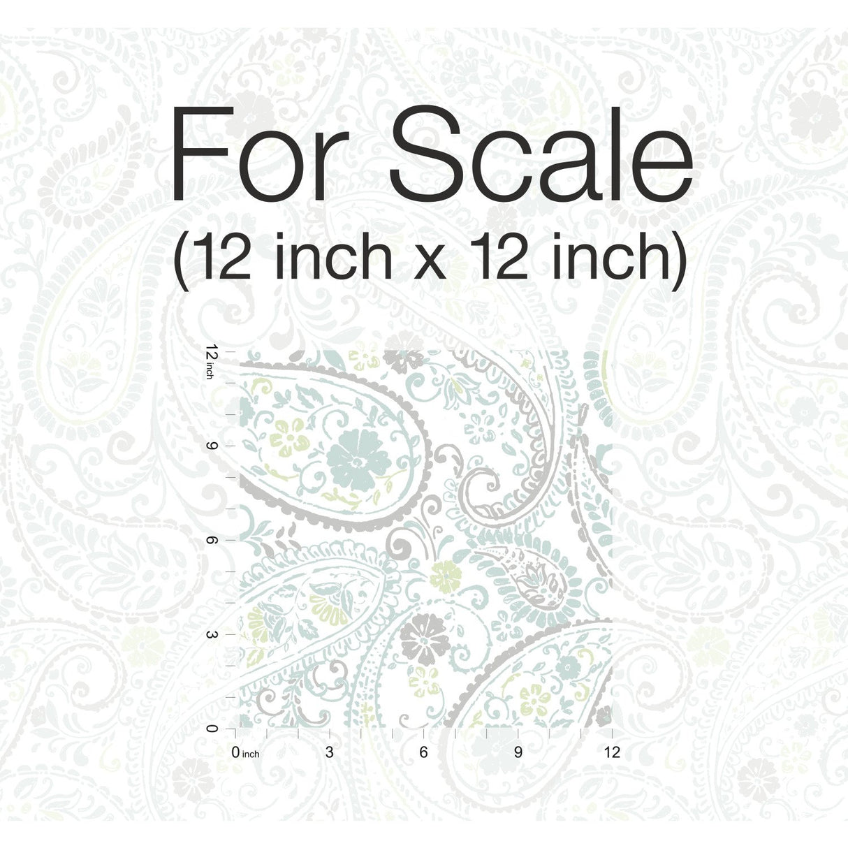 Paisley Prince Grey Peel & Stick Wallpaper with Modern Global Paisley Pattern - York RMK11583RL