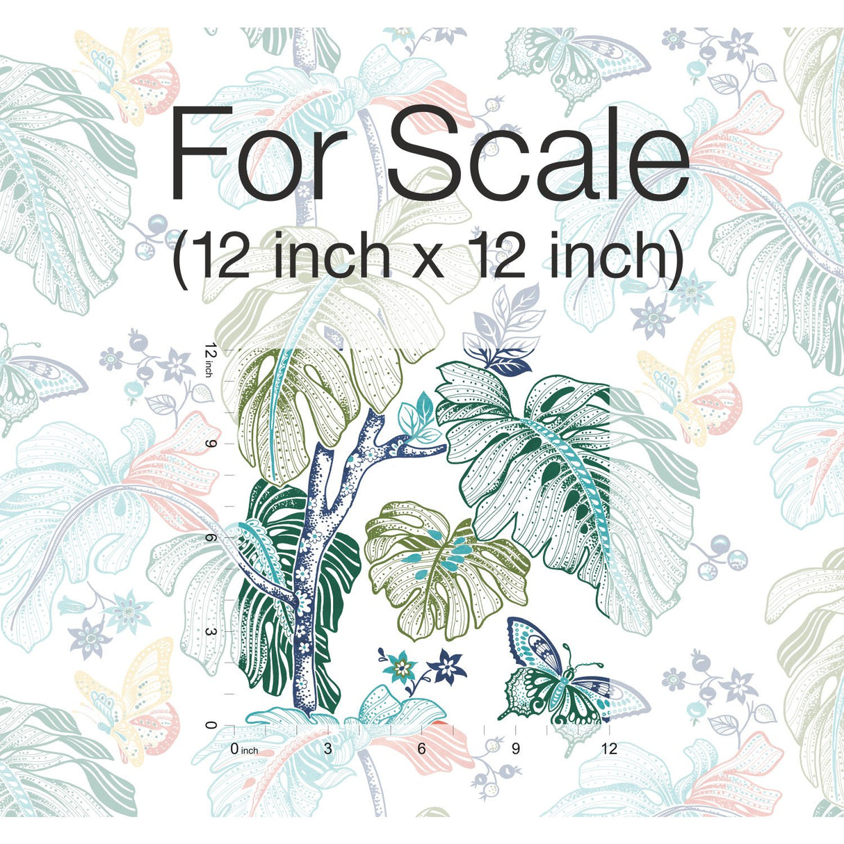 Boho Palm Orange Peel & Stick Wallpaper with Botanical Leaves - RoomMates RMK11587RL