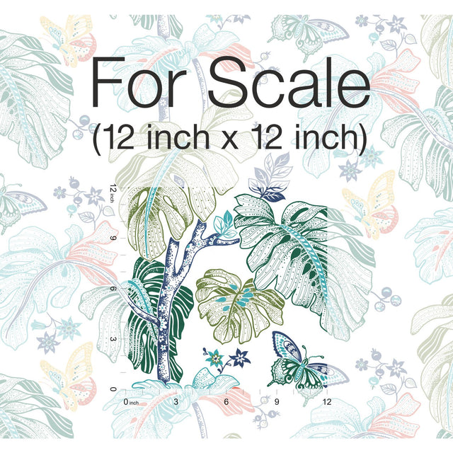 Boho Palm Orange Peel & Stick Wallpaper with Botanical Leaves - RoomMates RMK11587RL