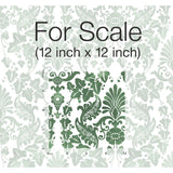 Vine Damask Green Peel & Stick Wallpaper with Botanical Traditional Motif - York RMK11596RL