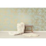 Ginkgo Leaves Green Peel & Stick Wallpaper with Metallic Accents - York RMK11602WP