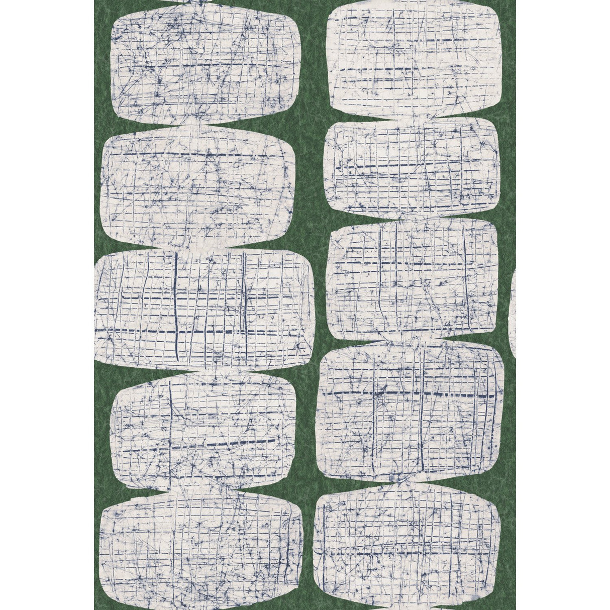 Mid-Century Beads Green Peel & Stick Wallpaper with Geometric Abstract Motif - York RMK11619RL