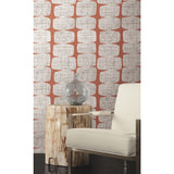 Mid-Century Beads Orange Peel & Stick Wallpaper with Geometric Abstract Pattern - York RMK11620RL
