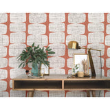 Mid-Century Beads Orange Peel & Stick Wallpaper with Geometric Abstract Pattern - York RMK11620RL