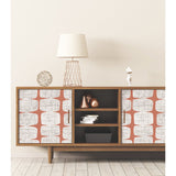Mid-Century Beads Orange Peel & Stick Wallpaper with Geometric Abstract Pattern - York RMK11620RL