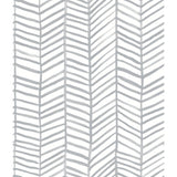 Cat Coquillette Herringbone Grey Peel & Stick Wallpaper