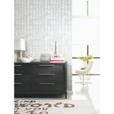 Cat Coquillette Herringbone Grey Peel & Stick Wallpaper
