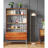 Cat Coquillette Herringbone Black Peel & Stick Wallpaper