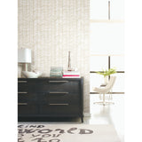 Cat Coquillette Herringbone Tan Peel & Stick Wallpaper with Global Herringbone Pattern, Traditional Style - York RMK11634WP