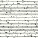 Melody Black Peel & Stick Wallpaper with Metallic Accents and Music Notation Novelty Pattern - York RMK11651WP