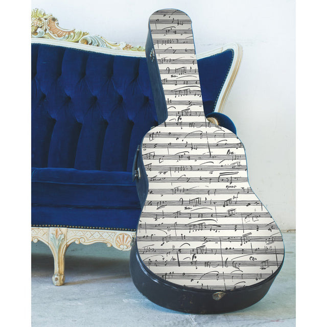 Melody Black Peel & Stick Wallpaper with Metallic Accents and Music Notation Novelty Pattern - York RMK11651WP