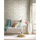 Cat Coquillette Eucalyptus Pink Peel & Stick Wallpaper with Botanical Leaves Motif, Modern Style - York RMK11654WP