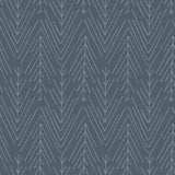Twig Hygge Herringbone Navy Peel & Stick Wallpaper with Modern Botanical Novelty Pattern - York RMK11673WP