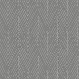 Twig Hygge Herringbone Charcoal Peel & Stick Wallpaper with Modern Botanical Novelty Pattern - York RMK11674WP