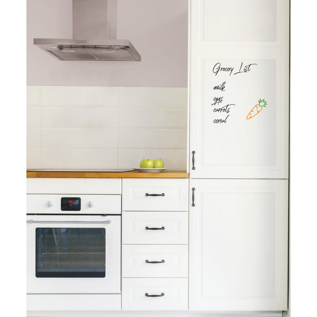 Dry Erase White Peel & Stick Wallpaper with Modern Novelty Pattern - York RMK11676WP