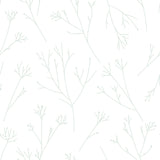 Twigs Green Peel & Stick Wallpaper with Modern Botanical Motif - York RMK11679WP