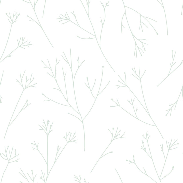 Twigs Green Peel & Stick Wallpaper with Modern Botanical Motif - York RMK11679WP