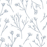 Twigs Navy Peel & Stick Wallpaper with Modern Botanical Twig Pattern - York RMK11680WP