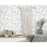Twigs Navy Peel & Stick Wallpaper with Modern Botanical Twig Pattern - York RMK11680WP