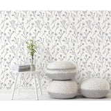 Twigs Navy Peel & Stick Wallpaper with Modern Botanical Twig Pattern - York RMK11680WP