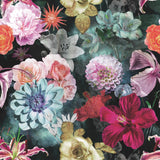 Vintage Floral Blooms Red Peel & Stick Wallpaper with Vintage Botanical Flower Pattern - York RMK11717RL