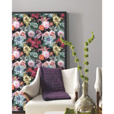 Vintage Floral Blooms Red Peel & Stick Wallpaper with Vintage Botanical Flower Pattern - York RMK11717RL
