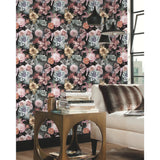 Vintage Floral Blooms Pink Peel & Stick Wallpaper with Botanical Flower Pattern, Vintage Style - York RMK11719RL