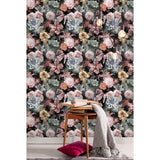 Vintage Floral Blooms Pink Peel & Stick Wallpaper with Botanical Flower Pattern, Vintage Style - York RMK11719RL