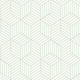 Striped Hexagon Green Peel & Stick Wallpaper, Modern Geometric Pattern - RoomMates RMK11722WP - York