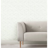 Striped Hexagon Green Peel & Stick Wallpaper, Modern Geometric Pattern - RoomMates RMK11722WP - York