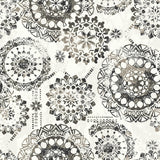 Bohemian Medallion Black Peel & Stick Wallpaper
