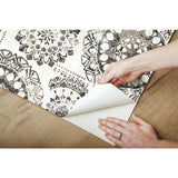 Bohemian Medallion Black Peel & Stick Wallpaper