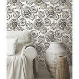 Bohemian Medallion Black Peel & Stick Wallpaper