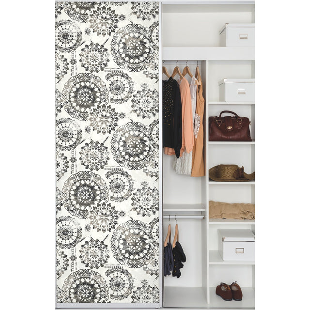 Bohemian Medallion Black Peel & Stick Wallpaper