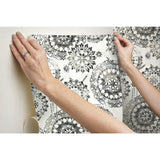 Bohemian Medallion Black Peel & Stick Wallpaper