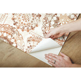 Bohemian Medallion Orange Peel & Stick Wallpaper