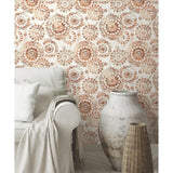Bohemian Medallion Orange Peel & Stick Wallpaper