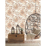 Bohemian Medallion Orange Peel & Stick Wallpaper