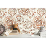 Bohemian Medallion Orange Peel & Stick Wallpaper