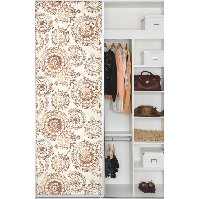 Bohemian Medallion Orange Peel & Stick Wallpaper