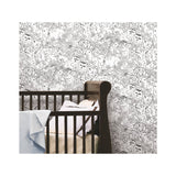 Woodland Sketch Black Peel & Stick Wallpaper with Woodland Animal Novelty Pattern - York RMK11729RL