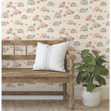 Rainbow's End Taupe Peel & Stick Wallpaper with Whimsical Novelty Pattern - York RMK11730RL