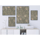 Dandelion Taupe Peel & Stick Wallpaper with Botanical Floral Motif - York RMK11742WP
