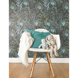 Dandelion Teal Peel & Stick Wallpaper with Botanical Floral Pattern, Modern Style - York RMK11743WP