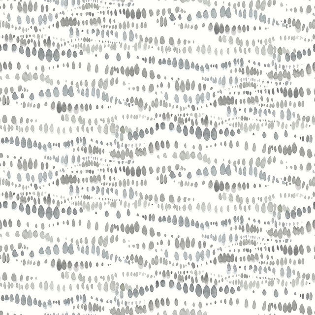 Dotted Line Grey Peel & Stick Wallpaper