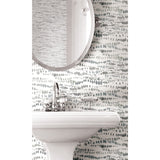 Dotted Line Grey Peel & Stick Wallpaper