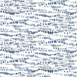 Dotted Line Navy Peel & Stick Wallpaper with Modern Geometric Pattern - York RMK11761RL