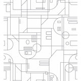 Star Wars R2D2 Geometric Grey Peel & Stick Wallpaper with Whimsical Licensed Novelty Pattern - RoomMates RMK11786RL