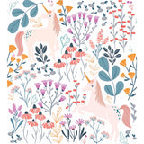 Unicorn Paradise Pink Peel & Stick Wallpaper with Novelty Kids Fairy Tales & Fantasy Pattern - York RMK11794RL