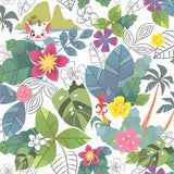 Disney Moana Jungle Blue Peel & Stick Wallpaper with Whimsical Novelty Pattern - York RMK11799WP